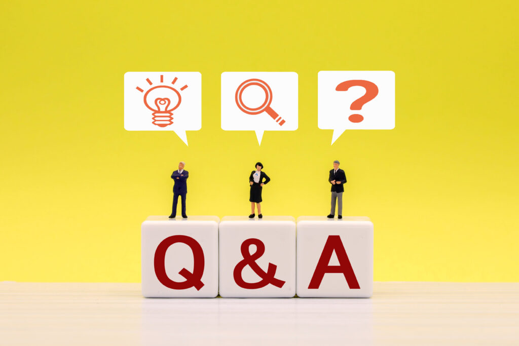 Q&Aとビジネスマン
