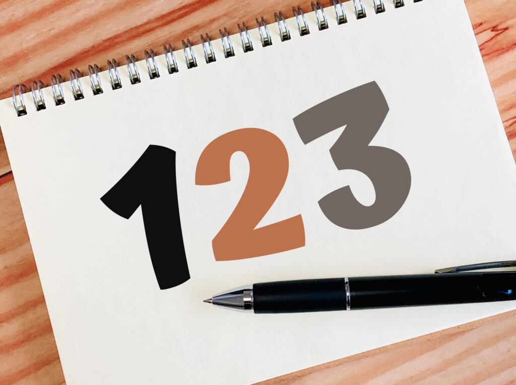 3ステップ・3つ・123